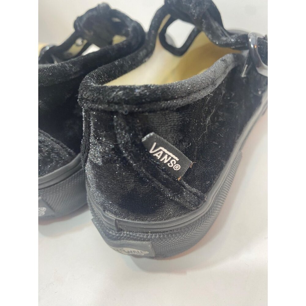 Vans Women's Crushed Velvet Mary Jane Platform Shoe Style 93 Black Women's 6 - Picture 8 of 13